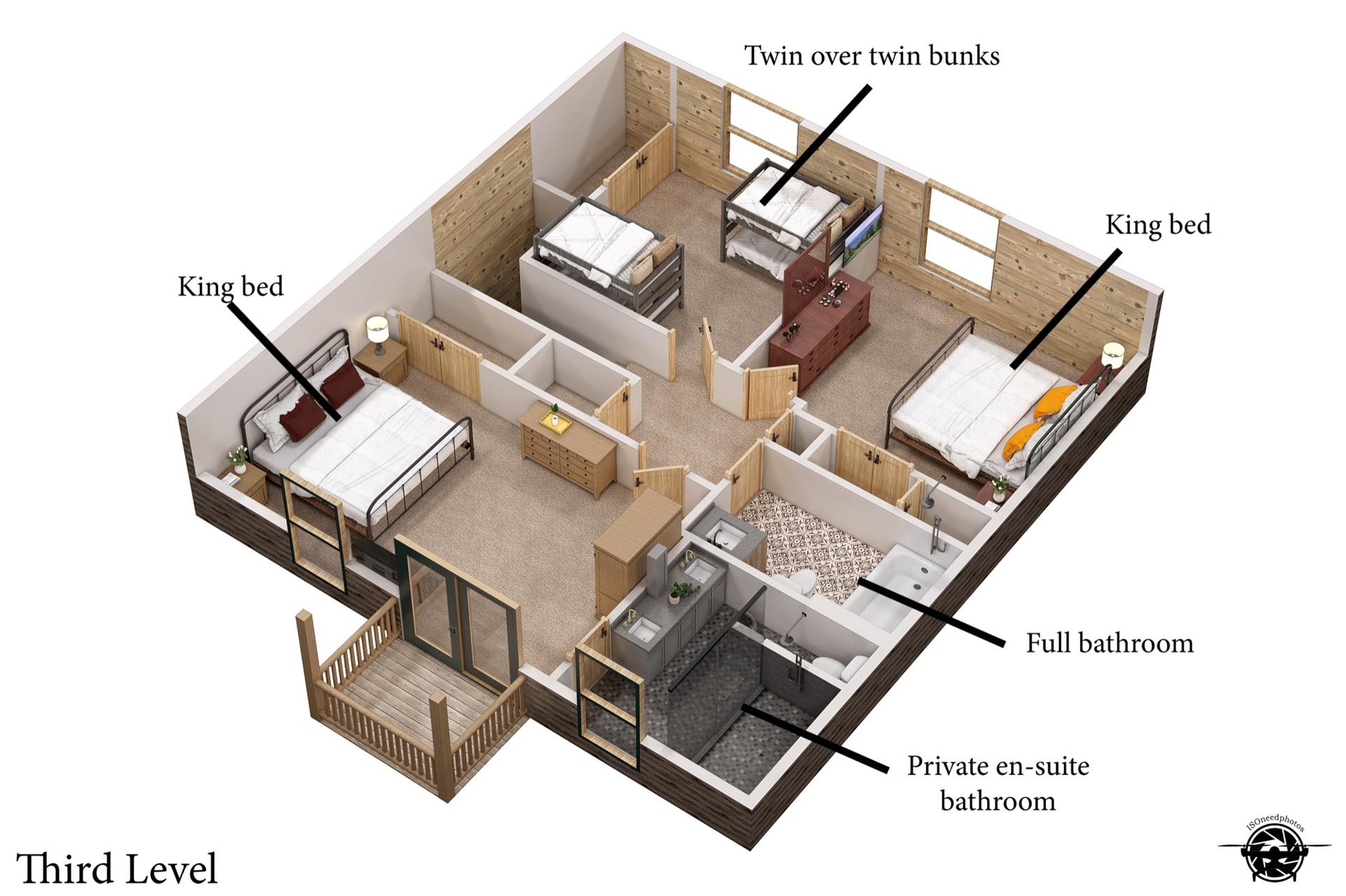 Timbers 5 upper level, 3d plan