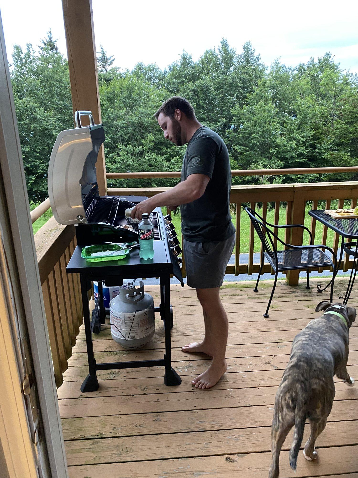 Grill duty, supervised