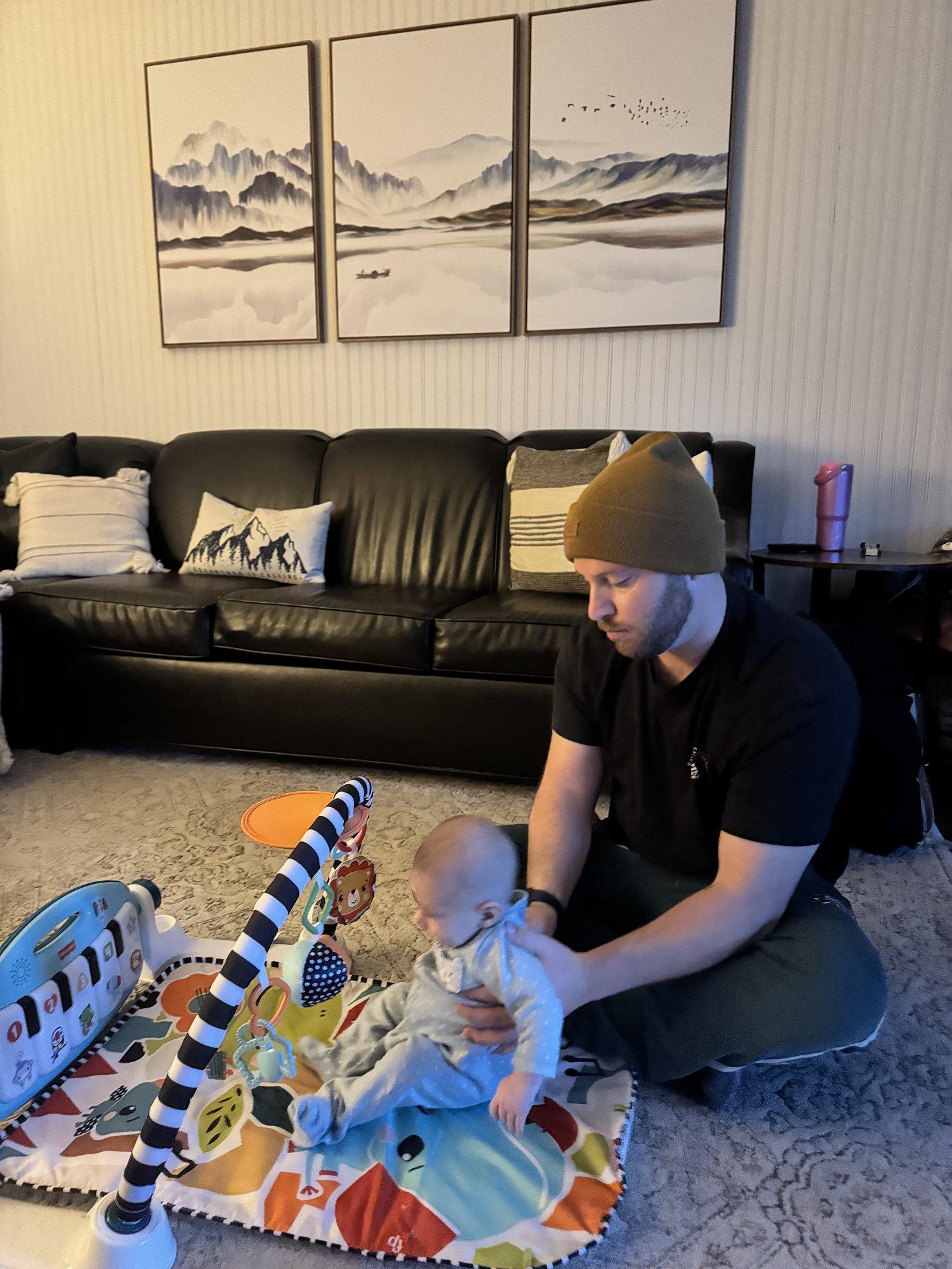 Dad and the baby