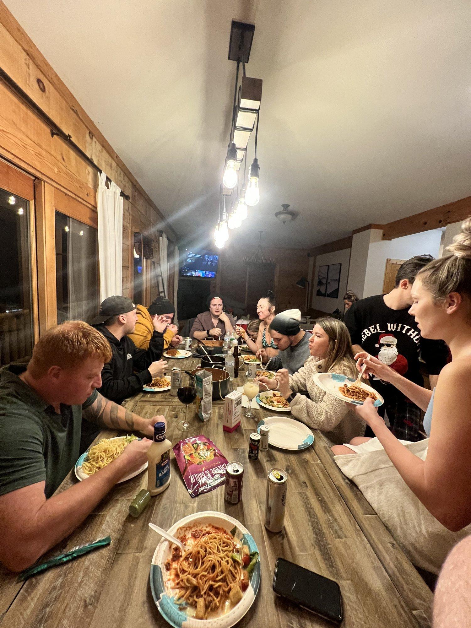 Family dinner for twelve