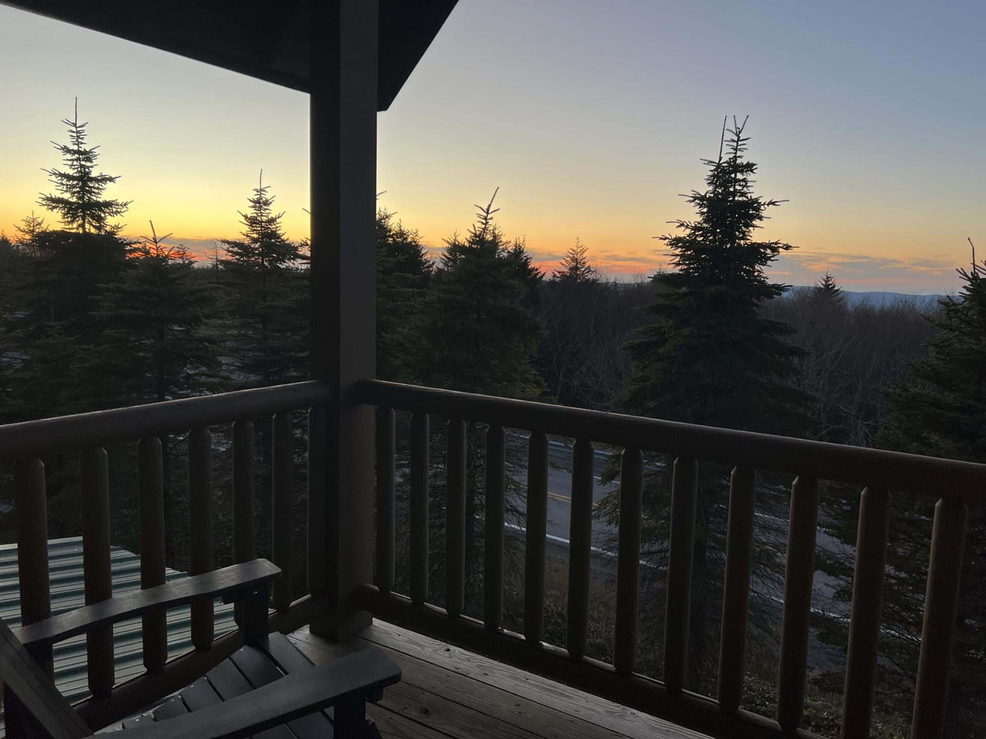 Sunset from the deck