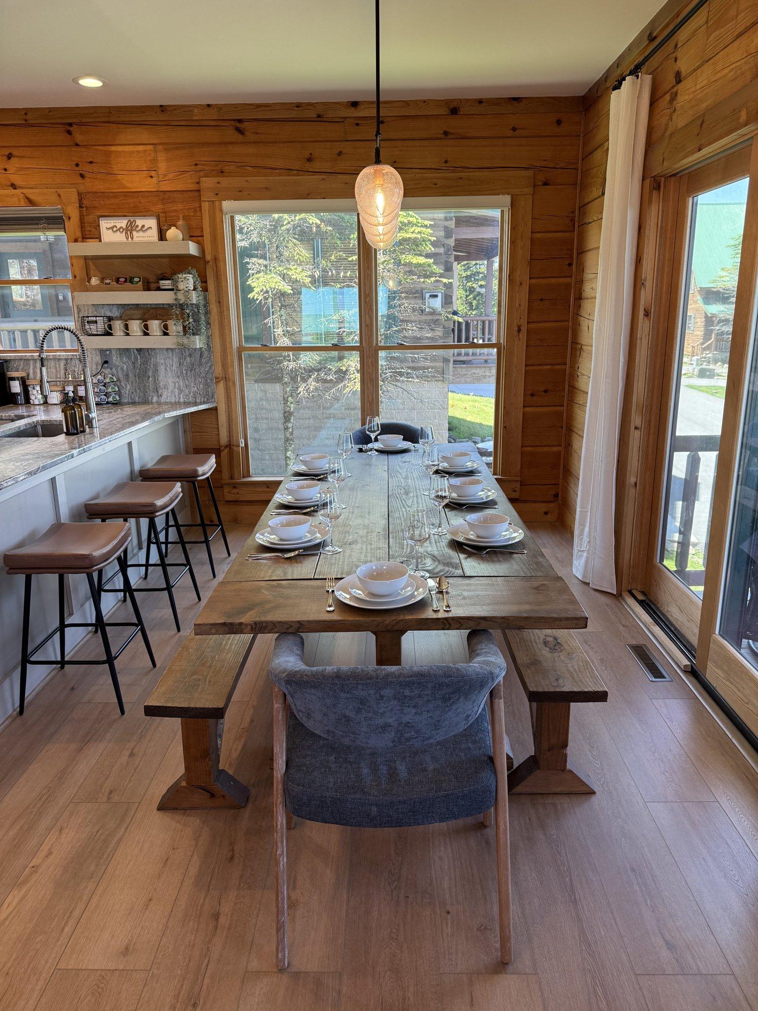 Table set for the group