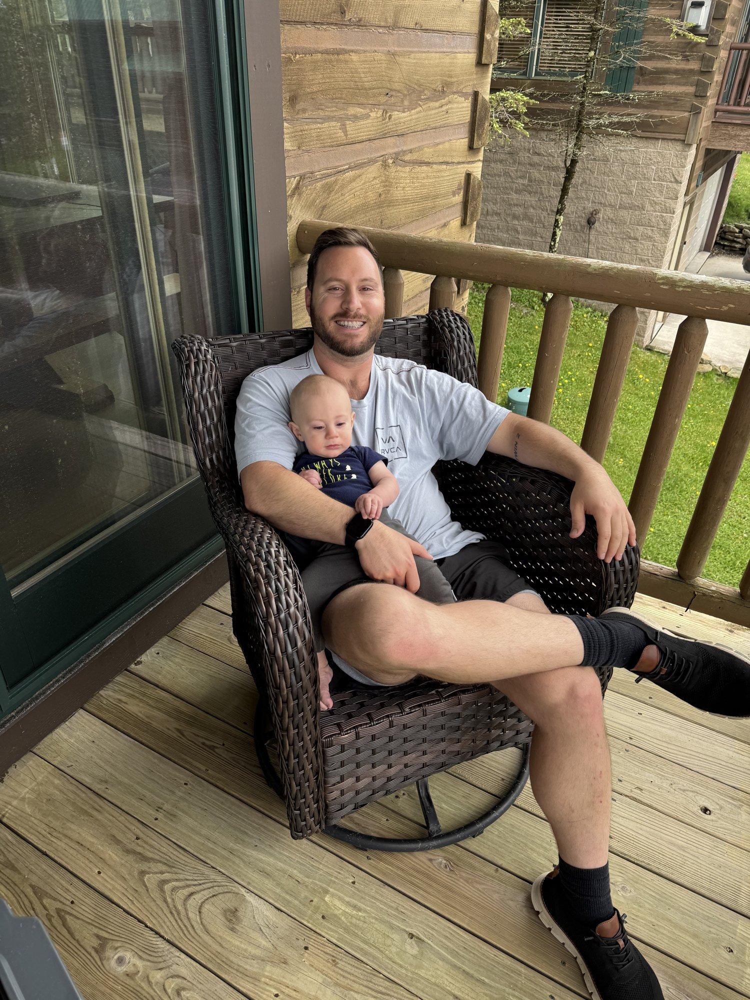 Porch mornings with the little one
