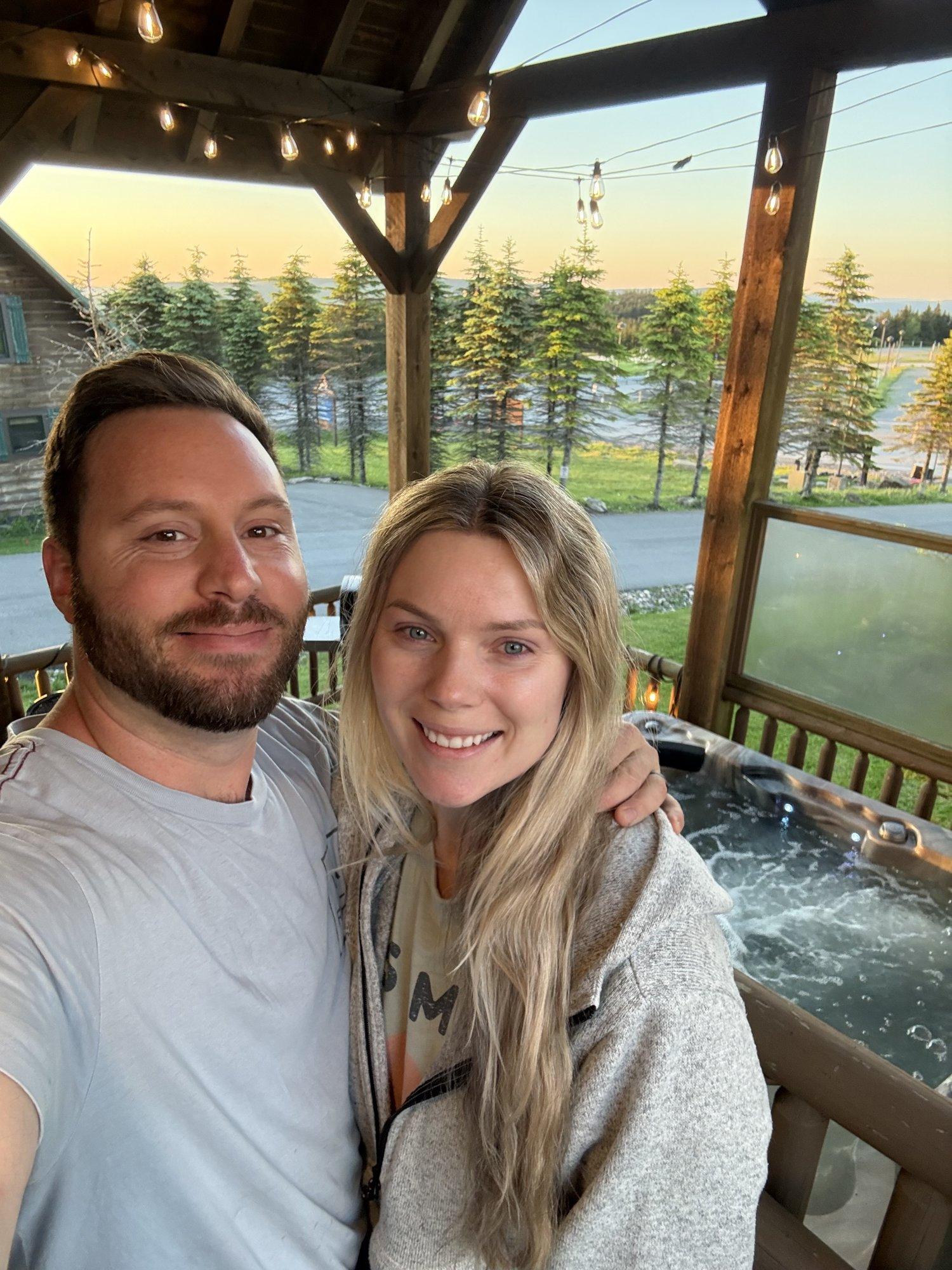 Us, from the tub