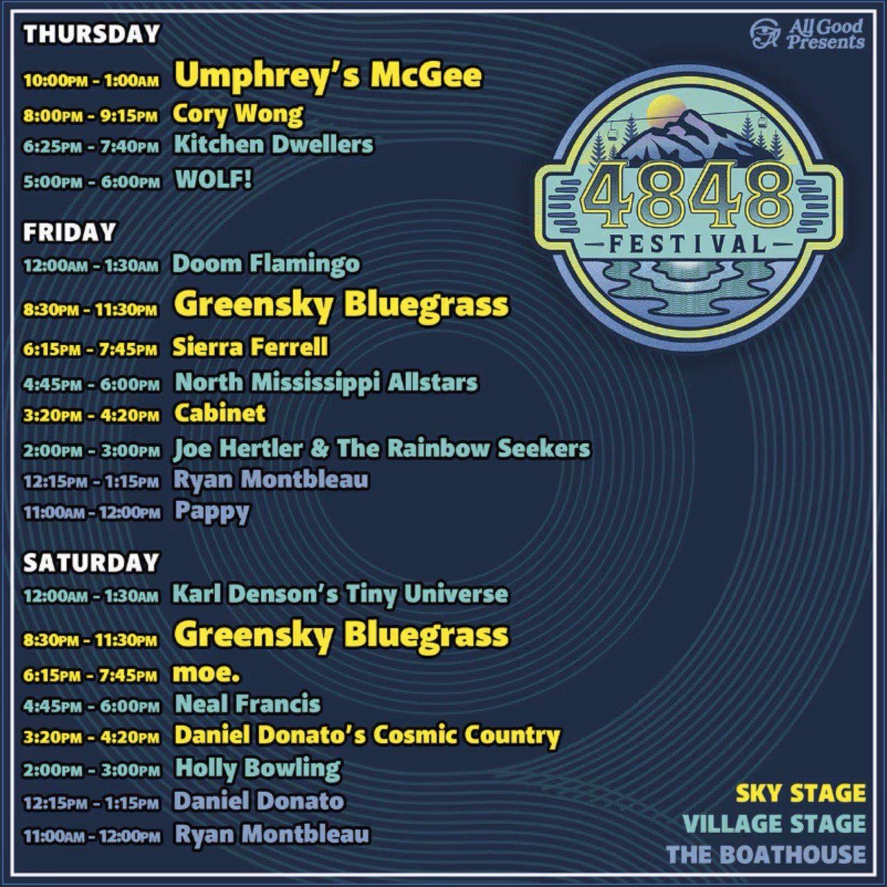 4848 Festival Concert Lineup for 2023