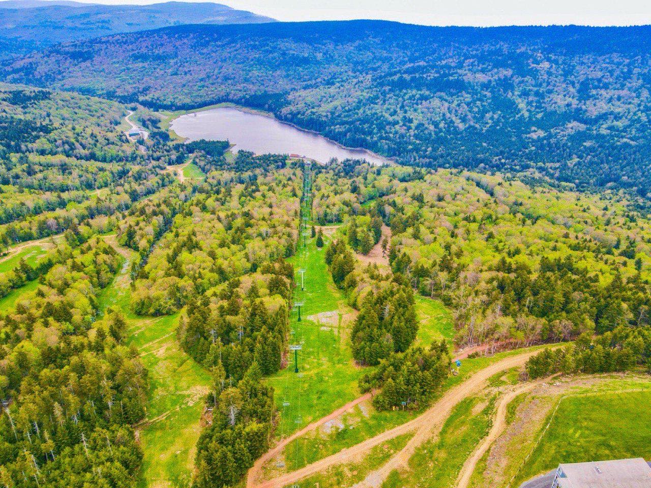 View of the Slopes in Snowshoe West Virginia