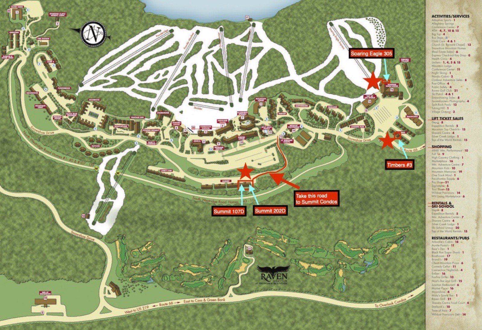 Snowshoe, West Virginia Map